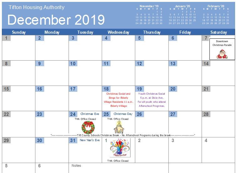 December 2019 Calendar.