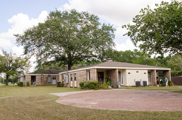 The front view of an Elderly Village home.