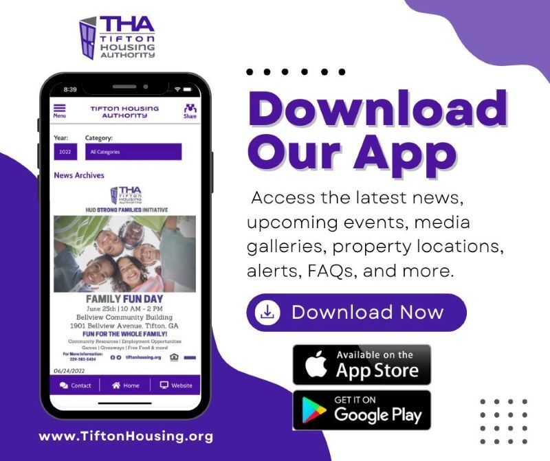 Tifton app flyer, the information on this flyer is in the text above.