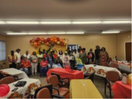 Residents at the Thanksgiving Bingo event.