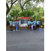 Youth Leadership Conference attendees beside Conference Center sign